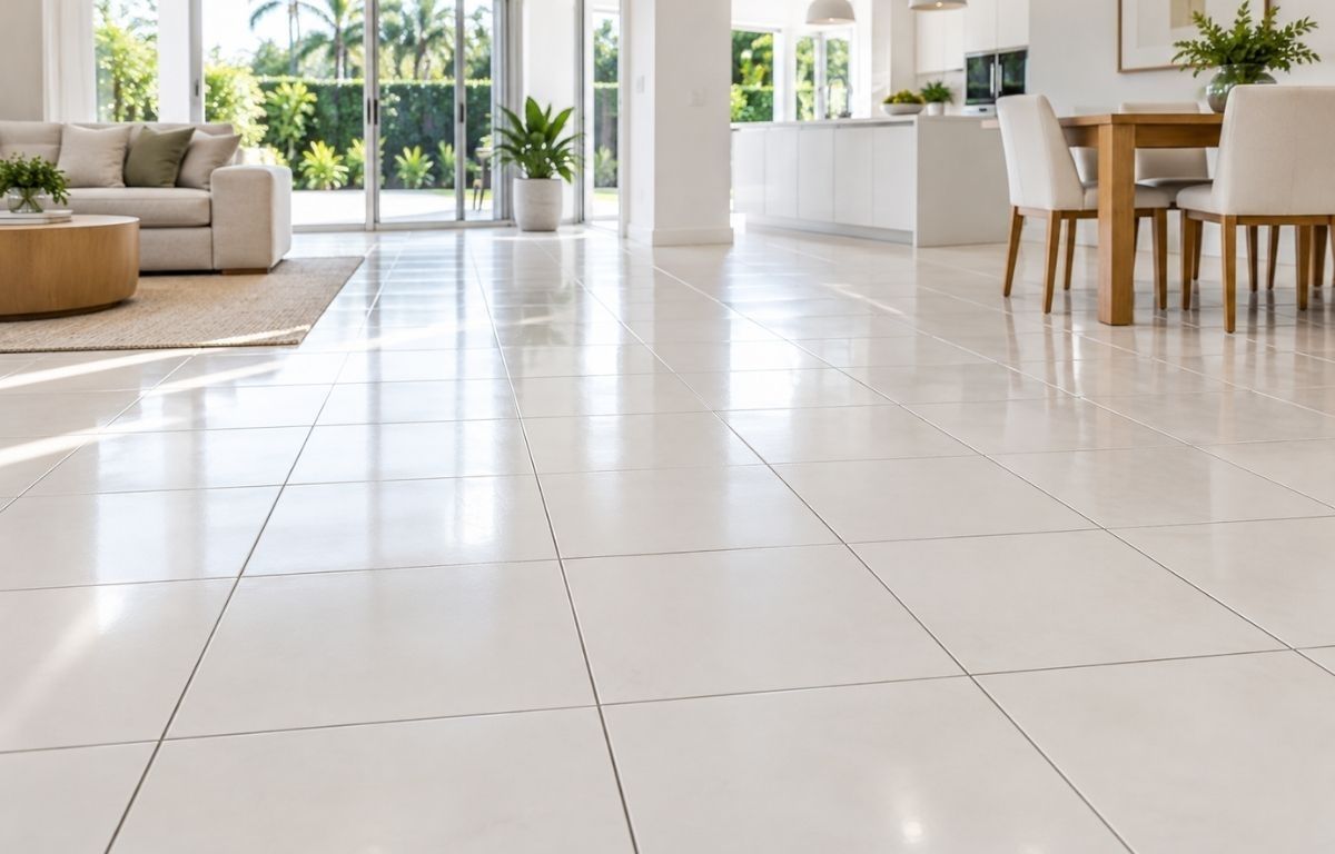 Clean tiled interior restored by Strictly Grout